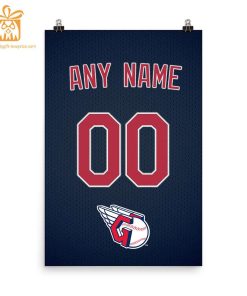 Custom Cleveland Indians Jersey Poster Print - Perfect for Your Man Cave, Home Office, or Game Room