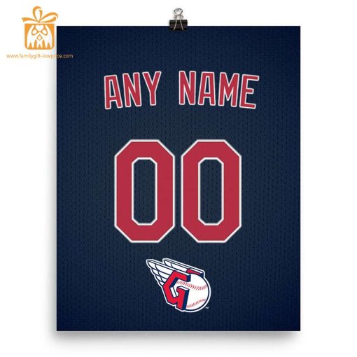 Custom Cleveland Indians Jersey Poster Print – Perfect for Your Man Cave, Home Office, or Game Room