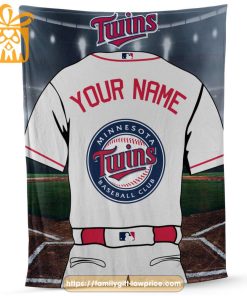 Minnesota Twins Jersey MLB Personalized Jersey – Custom Name Baseball Blanket