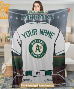 Oakland Athletics Jersey MLB Personalized Jersey - Custom Name Baseball Blanket