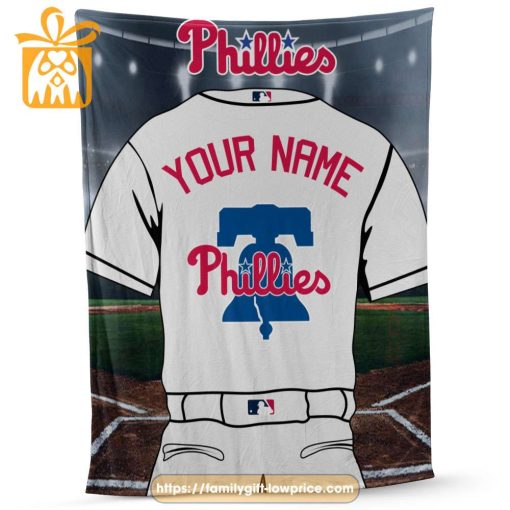 Philadelphia Phillies Jersey MLB Personalized Jersey – Custom Name Baseball Blanket