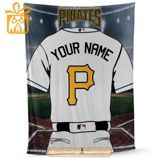 Pittsburgh Pirates Jersey MLB Personalized Jersey – Custom Name Baseball Blanket