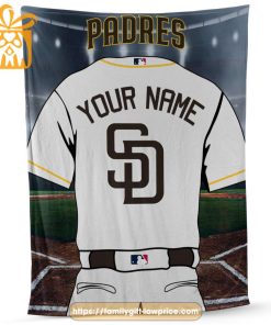 San Diego Padres Jersey MLB Personalized Jersey – Custom Name Baseball Blanket