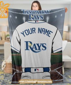 Tampa Bay Rays Jersey MLB Personalized Jersey - Custom Name Baseball Blanket
