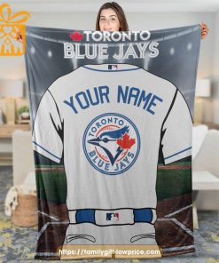 Toronto Blue Jays Jersey MLB Personalized Jersey - Custom Name Baseball Blanket