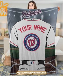 Washington Nationals Jersey MLB Personalized Jersey - Custom Name and Number Baseball Blanket