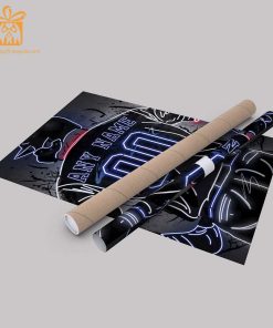 Personalized Minnesota Twins Jersey Neon Poster Wall Art with Name and Number - A Unique Gift for Any Fan