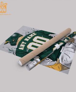 Custom Oakland Athletics Jersey MLB Wall Art, Name and Number Baseball Poster, Perfect Gift for Any Fan