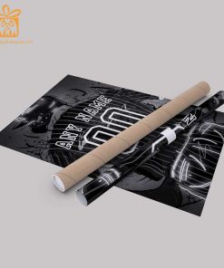 Personalized Chicago White Sox Jersey Neon Poster Wall Art with Name and Number - A Unique Gift for Any Fan