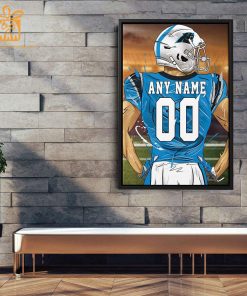 Personalized Carolina Panthers Jersey Poster Wall Art - Custom NFL Name and Number Jerseys - Perfect Gift for Any Fan