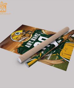 Personalized Green Bay Packers Jersey Poster Wall Art - Custom NFL Name and Number Jerseys - Perfect Gift for Any Fan