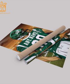 Personalized New York Jets Jersey Poster Wall Art - Custom NFL Name and Number Jerseys - Perfect Gift for Any Fan