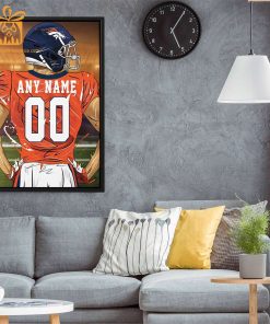 Personalized Denver Broncos Jersey Poster Wall Art - Custom NFL Name and Number Jerseys - Perfect Gift for Any Fan