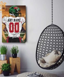 Personalized Tampa Bay Buccaneers Jersey Poster Wall Art – Custom NFL Name and Number Jerseys – Perfect Gift for Any Fan