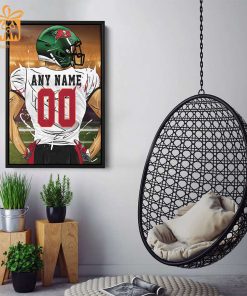 Personalized Tampa Bay Buccaneers Jersey Poster Wall Art - Custom NFL Name and Number Jerseys - Perfect Gift for Any Fan