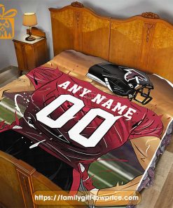 Atlanta Falcons Blanket – Personalized NFL Blanket with Custom Name & Number | Unique Fan Gift
