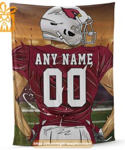 Arizona Cardinals Blanket - Personalized NFL Blanket with Custom Name & Number | Unique Fan Gift 2