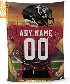 Personalized Atlanta Falcons Blanket - Custom Name & Number NFL Gift 1