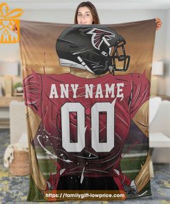 Atlanta Falcons Blanket - Personalized NFL Blanket with Custom Name & Number | Unique Fan Gift 2