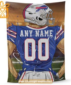 Buffalo Bills Blanket - Personalized NFL Blanket with Custom Name & Number | Unique Fan Gift 1