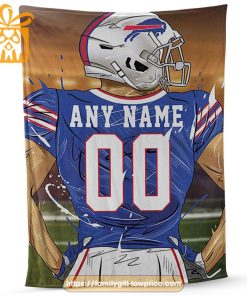 Personalized Buffalo Bills Blanket - Custom Name & Number NFL Gift 2