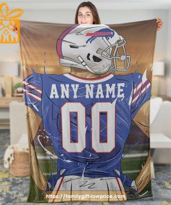 Buffalo Bills Blanket - Personalized NFL Blanket with Custom Name & Number | Unique Fan Gift 2
