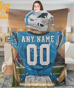 Carolina Panthers Blanket - Personalized NFL Blanket with Custom Name & Number | Unique Fan Gift 2