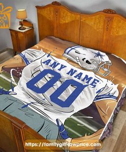 Dallas Cowboys Blanket – Personalized NFL Blanket with Custom Name & Number | Unique Fan Gift