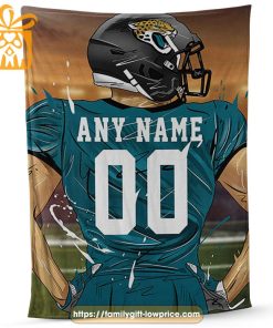 Jacksonville Jaguars Blanket - Personalized NFL Blanket with Custom Name & Number | Unique Fan Gift 2
