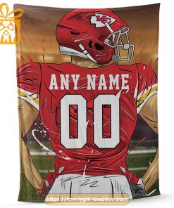Kansas City Chiefs Blanket - Personalized NFL Blanket with Custom Name & Number | Unique Fan Gift 2