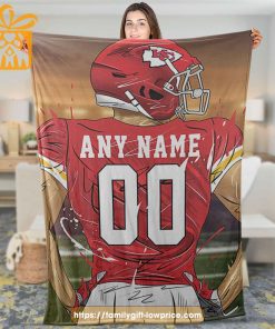 Kansas City Chiefs Blanket - Personalized NFL Blanket with Custom Name & Number | Unique Fan Gift 1