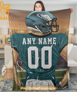 Personalized Philadelphia Eagles Blanket - Custom Name & Number NFL Fan Gift 1