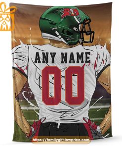 Tampa Bay Buccaneers Blanket - Personalized NFL Blanket with Custom Name & Number | Unique Fan Gift 2