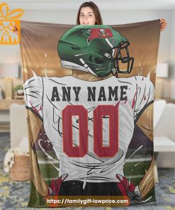 Tampa Bay Buccaneers Blanket - Personalized NFL Blanket with Custom Name & Number | Unique Fan Gift 1