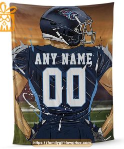 Tennessee Titans Blanket - Personalized NFL Blanket with Custom Name & Number | Unique Fan Gift 2