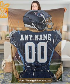 Tennessee Titans Blanket - Personalized NFL Blanket with Custom Name & Number | Unique Fan Gift 1