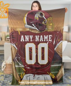 Washington Commanders Blanket - Personalized NFL Blanket with Custom Name & Number | Unique Fan Gift 1