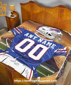 Buffalo Bills Blanket - Personalized NFL Blanket with Custom Name & Number | Unique Fan Gift