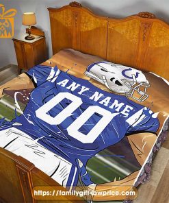 Indianapolis Colts Blanket – Personalized NFL Blanket with Custom Name & Number | Unique Fan Gift