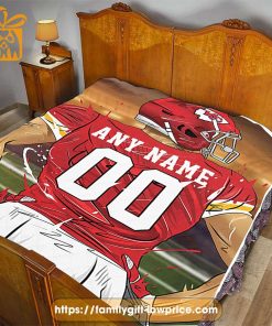 Kansas City Chiefs Blanket - Personalized NFL Blanket with Custom Name & Number | Unique Fan Gift