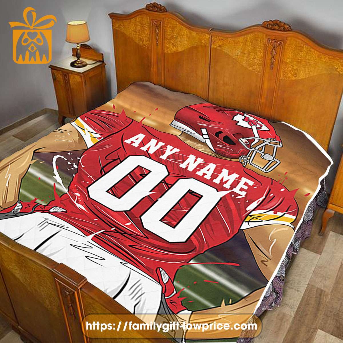 Kansas City Chiefs Blanket - Personalized NFL Blanket with Custom Name & Number | Unique Fan Gift