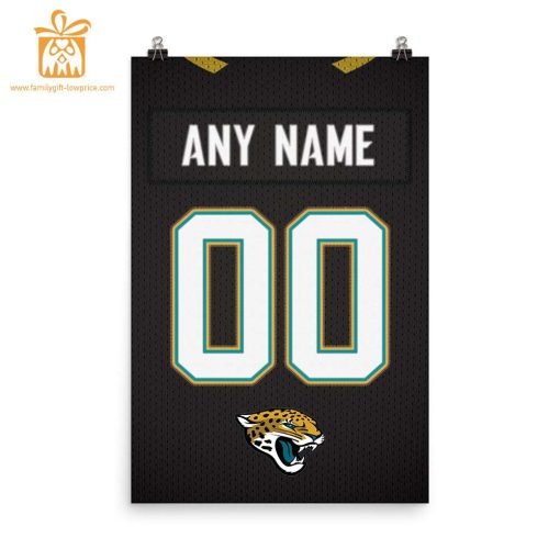 Unique Jacksonville Jaguars Jersey Poster Print, Personalized with Your Name and Number, Wall Decor for Any Home or Office