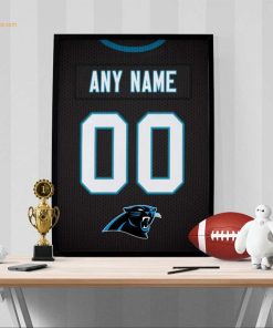 Unique Carolina Panthers Jersey Poster Print, Personalized with Your Name and Number, Wall Decor for Any Home or Office