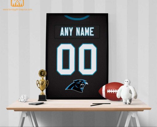 Unique Carolina Panthers Jersey Poster Print, Personalized with Your Name and Number, Wall Decor for Any Home or Office