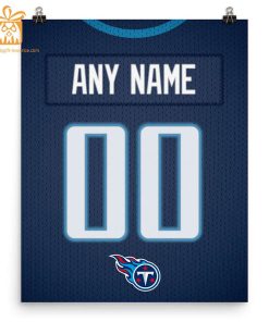Unique Tennessee Titans Jersey Poster Print, Personalized with Your Name and Number, Wall Decor for Any Home or Office