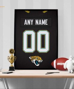 Unique Jacksonville Jaguars Jersey Poster Print, Personalized with Your Name and Number, Wall Decor for Any Home or Office