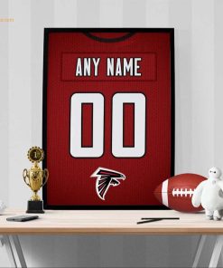 Unique Atlanta Falcons Jersey Poster Print, Personalized with Your Name and Number, Wall Decor for Any Home or Office