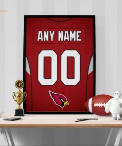 Unique Arizona Cardinals Jersey Poster Print, Personalized with Your Name and Number, Wall Decor for Any Home or Office