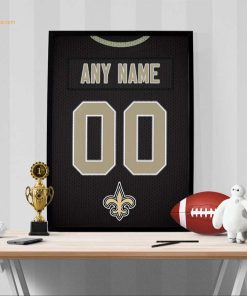 Unique New Orleans Saints Jersey Poster Print, Personalized with Your Name and Number, Wall Decor for Any Home or Office