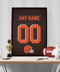 Unique Cleveland Browns Jersey Poster Print, Personalized with Your Name and Number, Wall Decor for Any Home or Office
